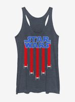 Star Wars Fourth of July TIE Fighter Stripes Womens Tank