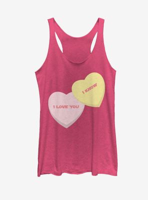 Star Wars Valentine's Day I Love You Know Hearts Womens Tank