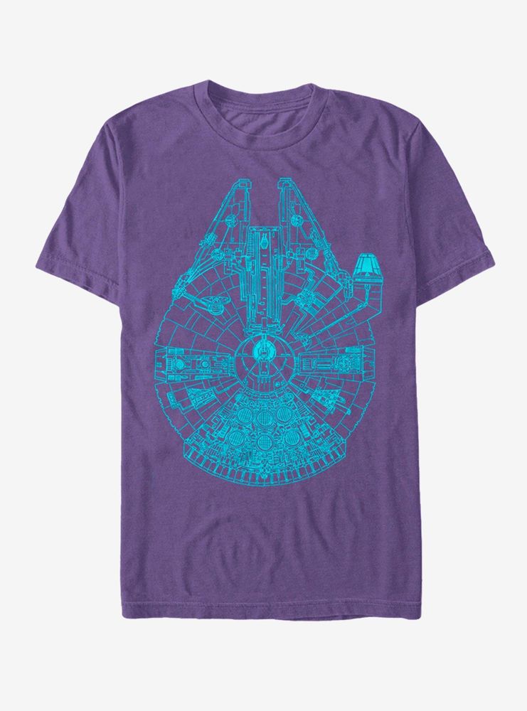 Star Wars Millennium Falcon Outline T-Shirt