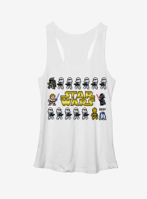 Star Wars Pixel Character Line Womens Tank