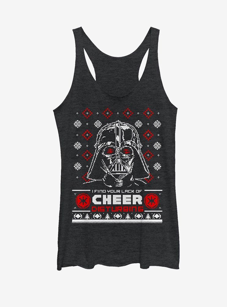 Star Wars Ugly Christmas Lack of Cheer Snowflake Womens Tank