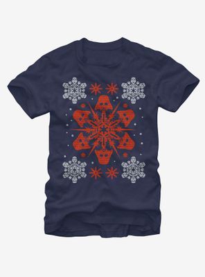 Star Wars Christmas Darth Vader Snowflake T-Shirt