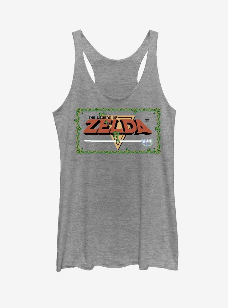 Nintendo Legend of Zelda Pixel Logo Womens Tank