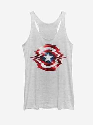 Marvel Captain America Shield Glitch Womens Tank