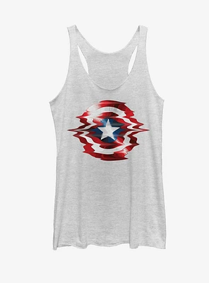 Marvel Captain America Shield Glitch Womens Tank