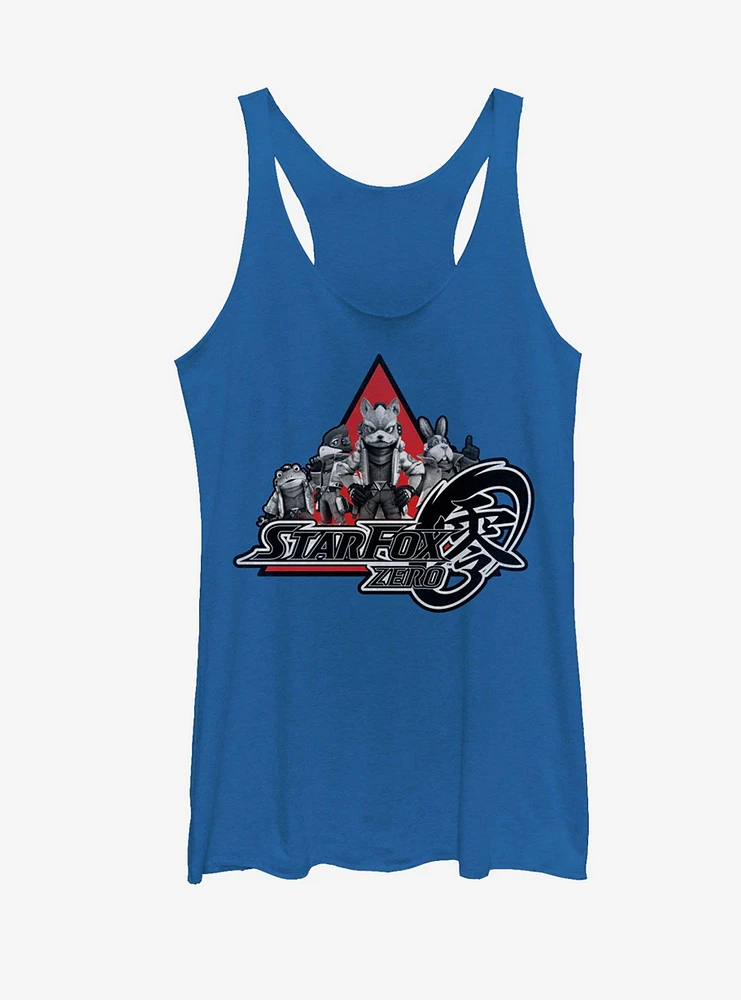 Nintendo Star Fox Zero Logo Characters Womens Tank