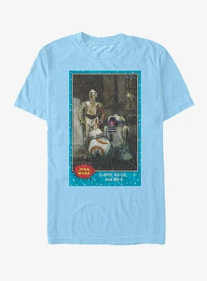 Star Wars C-3PO, R2-D2, and BB-8 Trading Card T-Shirt
