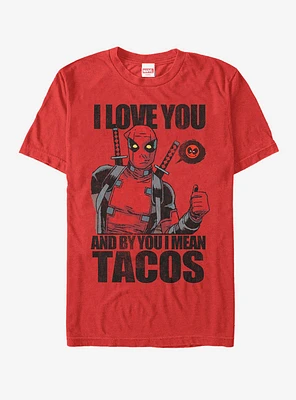 Marvel Deadpool Love You and Tacos T-Shirt