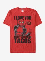 Marvel Deadpool Love You and Tacos T-Shirt