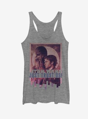 Star Wars Han Chewie Trust Us Womens Tank