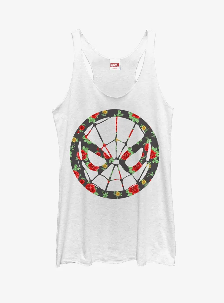 Marvel Spider-Man Rose Print Womens Tank