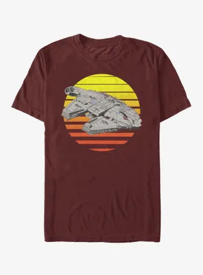 Star Wars Millennium Falcon Sunset T-Shirt