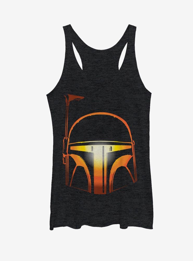 Star Wars Boba Fett Halloween Jack-O'-Lantern Womens Tank