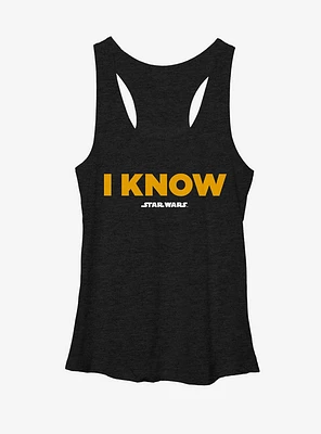 Star Wars Han Solo I Know Womens Tank
