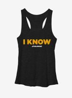 Star Wars Han Solo I Know Womens Tank