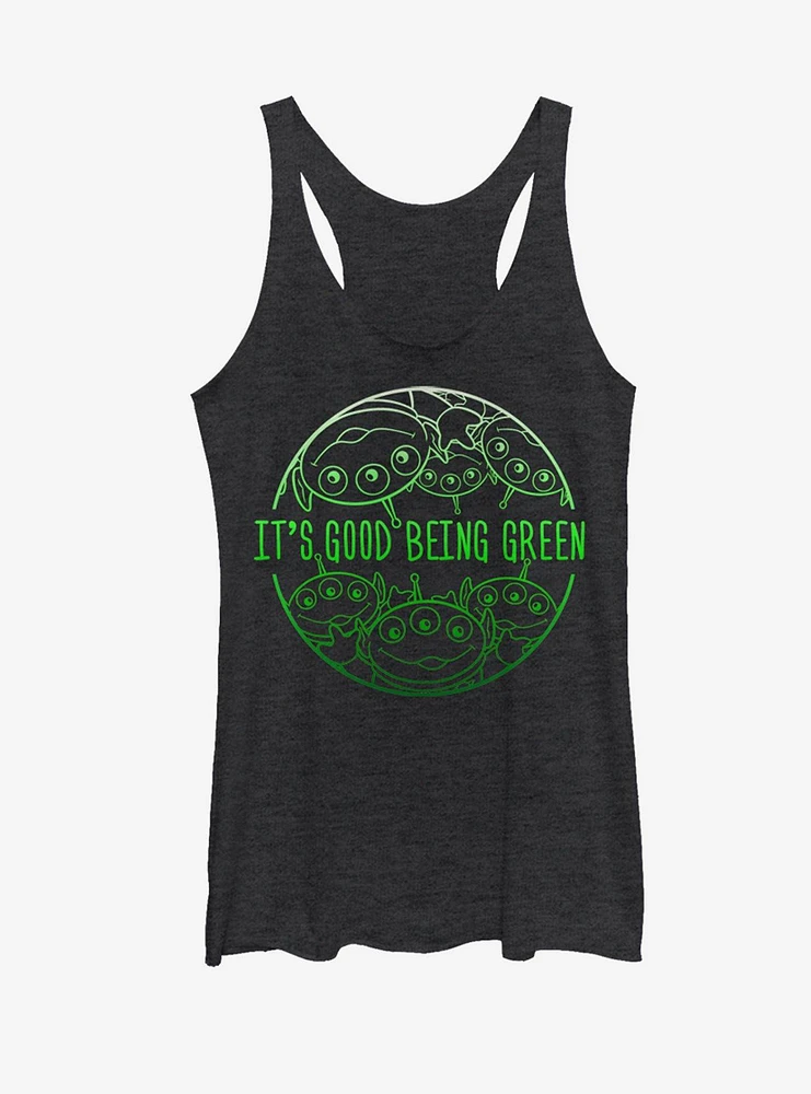 Disney Toy Story Squeeze Aliens Being Green Womens Tank