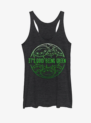 Disney Toy Story Squeeze Aliens Being Green Womens Tank