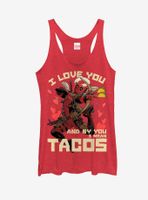 Marvel Deadpool Taco Cupid Womens Tank