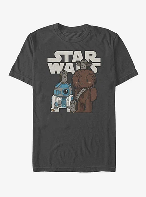 Star Wars Cartoon Porg Party T-Shirt