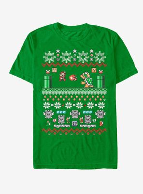 Nintendo Mario and Bowser Ugly Christmas Sweater T-Shirt