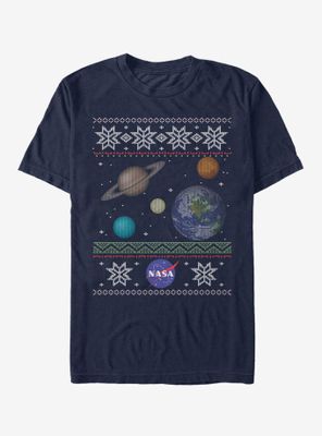NASA Planet Ugly Christmas Sweater Print T-Shirt