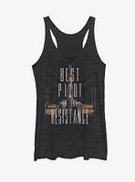 Star Wars Best Pilot the Resistance X-Wing Womens Tank