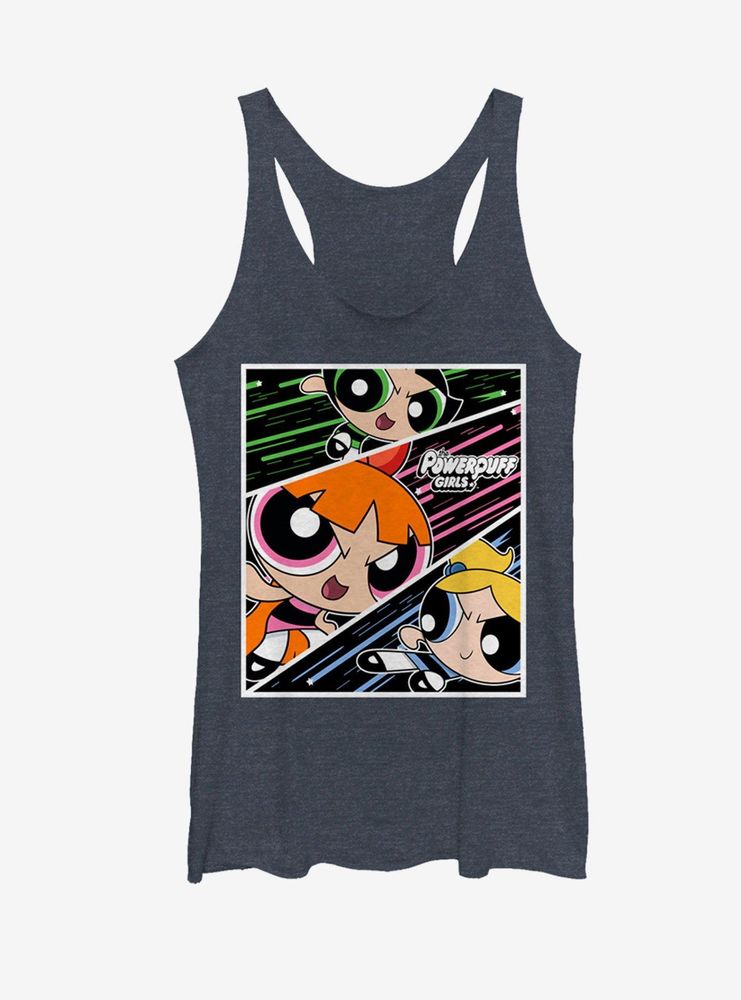 Power Puff Girls Fighting Panels Womens Tank