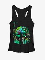 Star Wars Hawaiian Print Boba Fett Helmet Womens Tank