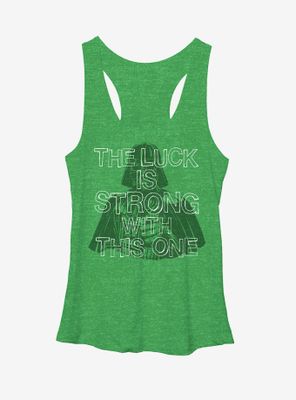 Star Wars St. Patrick's Day Darth Vader Luck is Strong Womens Tank