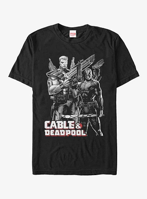 Marvel Deadpool Grey-Scale Cable & T-Shirt