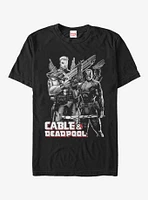 Marvel Deadpool Grey-Scale Cable & T-Shirt