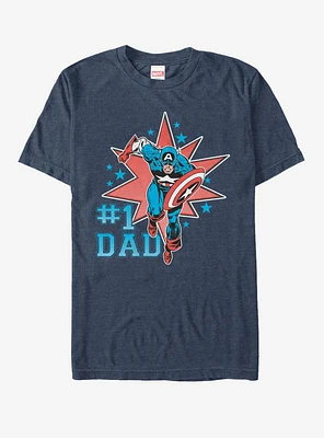 Marvel Captain America Number 1 Dad T-Shirt