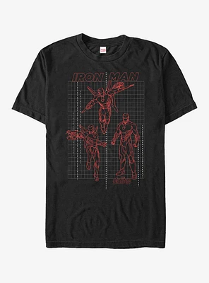 Marvel Avengers: Infinity War Iron Man Grid T-Shirt
