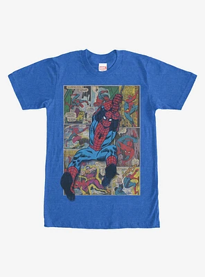 Marvel Spider-Man Comic Book Page Print T-Shirt