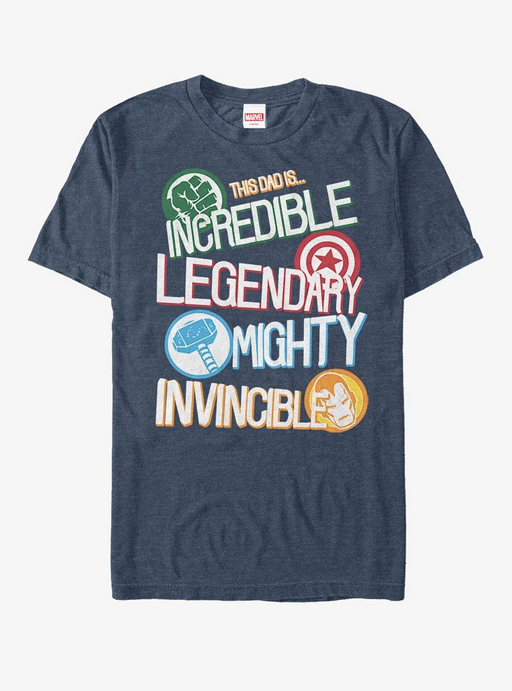 Marvel The Avengers Dad Words T-Shirt