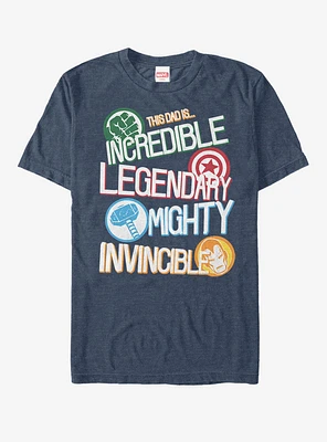 Marvel The Avengers Dad Words T-Shirt