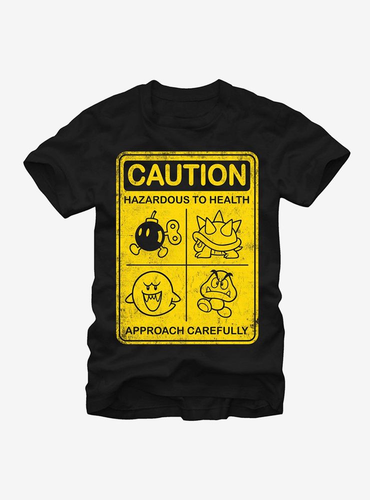 Nintendo Mario Enemies Caution T-Shirt