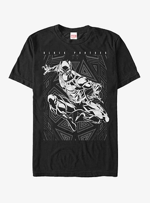 Marvel Black Panther Geometric Pattern T-Shirt