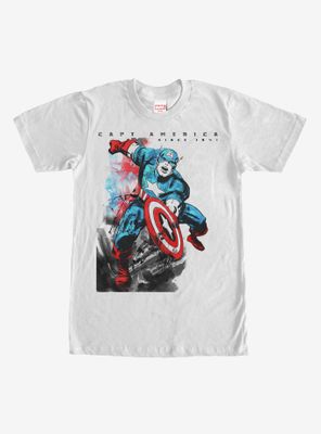 Marvel Captain America Watercolor Print T-Shirt