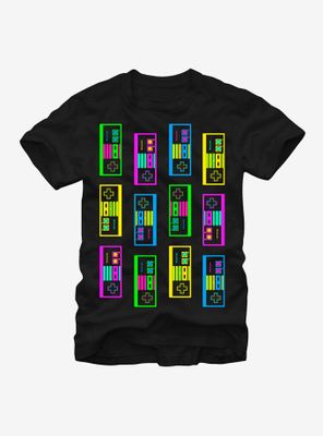 Nintendo Bright NES Controllers T-Shirt