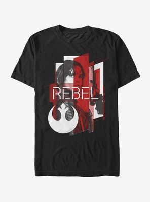 Star Wars Jyn Geometric Rebel Emblem Print T-Shirt