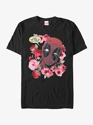 Marvel Deadpool Flowers T-Shirt