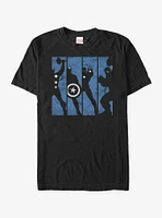 Marvel Avengers Silhouette Panels T-Shirt