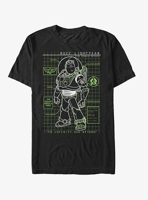 Disney Pixar Toy Story Buzz Lightyear Diagram T-Shirt