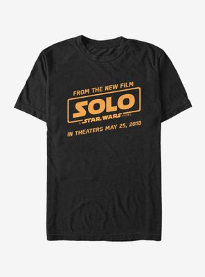 Star Wars Solo Logo Text T-Shirt