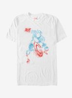 Marvel Captain America Watercolor T-Shirt