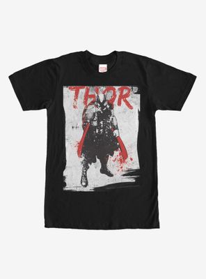 Marvel Thor Paint Splatter Print T-Shirt