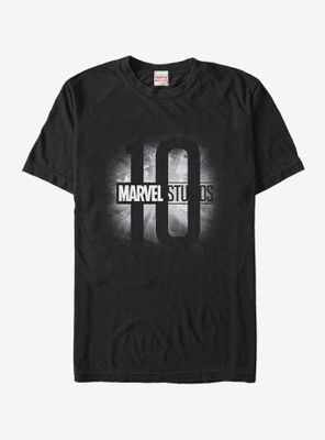 Marvel 10 Studio Anniversary Grayscale Logo T-Shirt