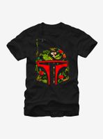 Star Wars Boba Fett Tropical Print Helmet T-Shirt