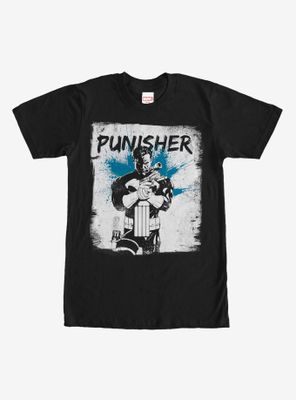 Marvel Punisher Paint Streak Print T-Shirt